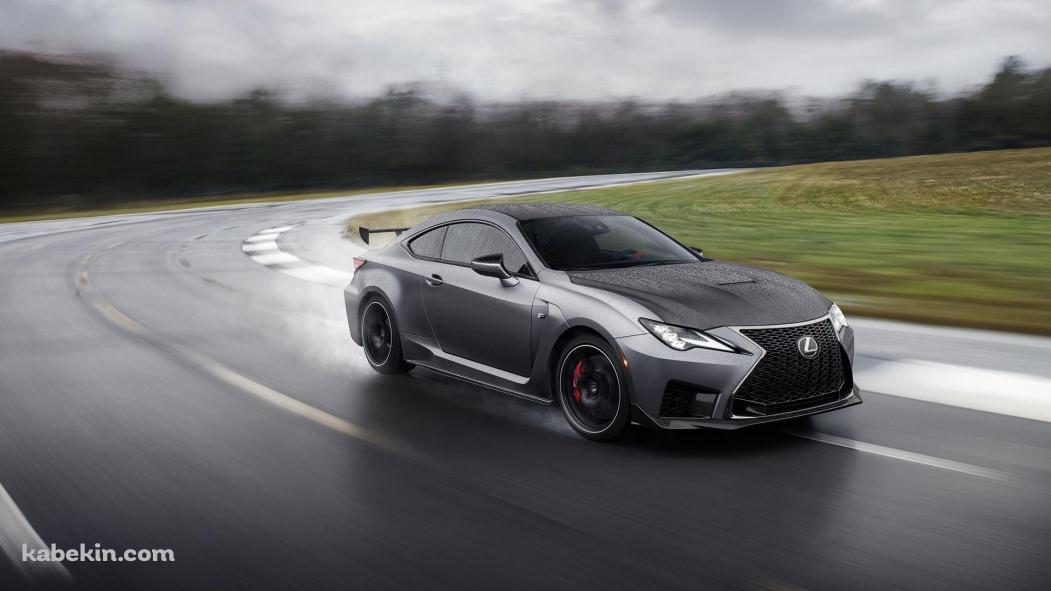レース場を疾走するかっこいい灰色のレクサス RC / Lexus RCの壁紙(1051px x 591px) 高画質 PC・デスクトップ用