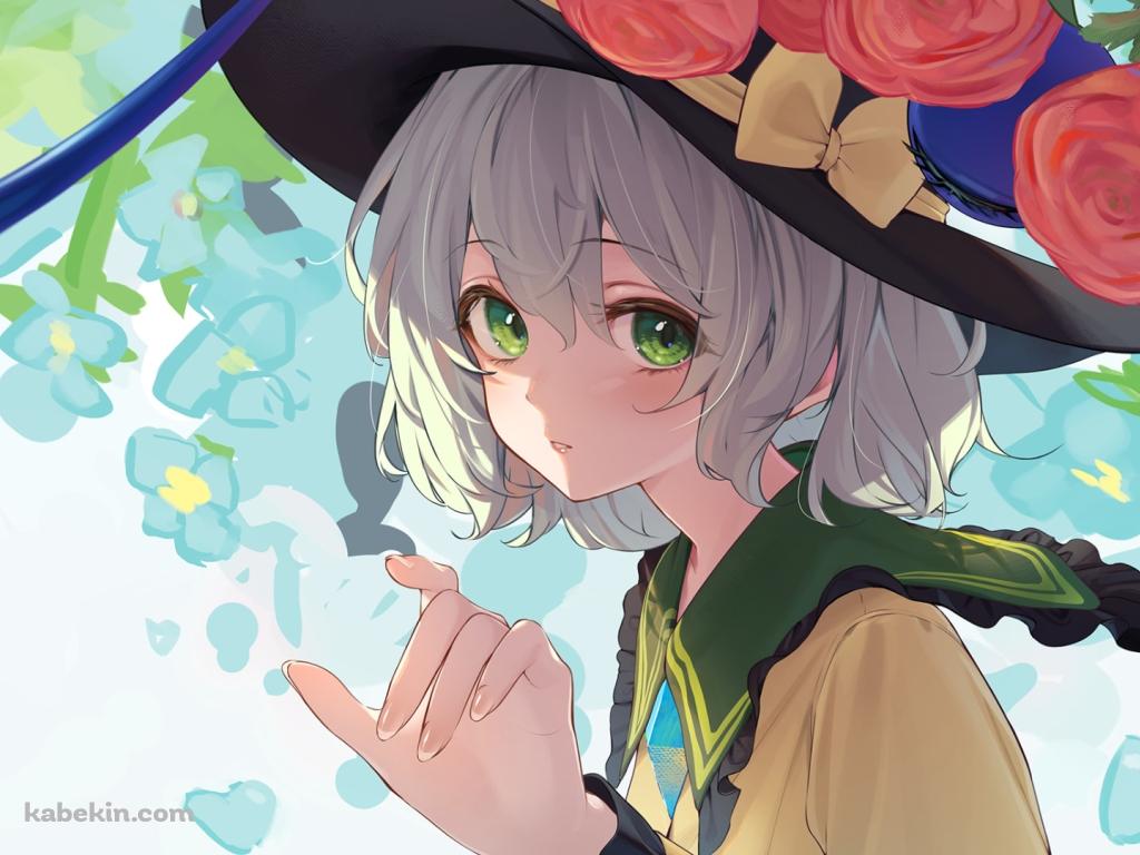 水色の花とかわいい古明地こいし / 東方の壁紙(1024px x 768px) 高画質 PC・デスクトップ用