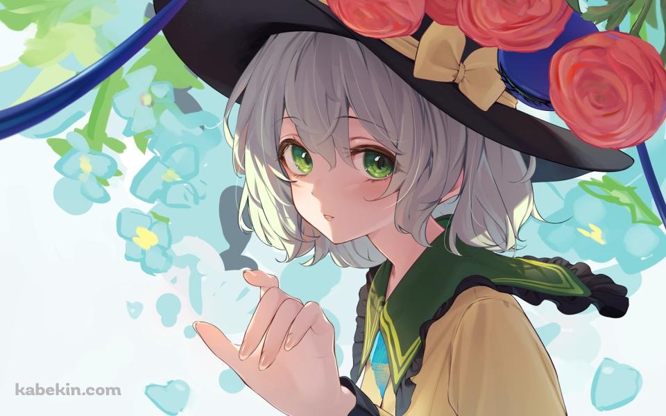 水色の花とかわいい古明地こいし / 東方の壁紙(960px x 600px) 高画質 PC・デスクトップ用