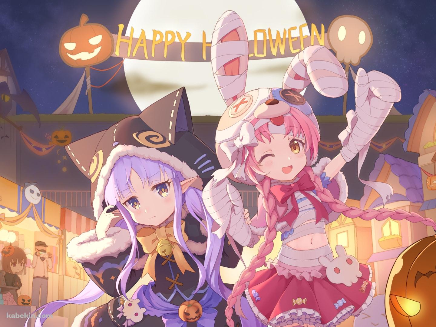 かわいいキョウカとミミ / ハロウィン / プリコネ / プリンセスコネクト！の壁紙(1440px x 1080px) 高画質 PC・デスクトップ用