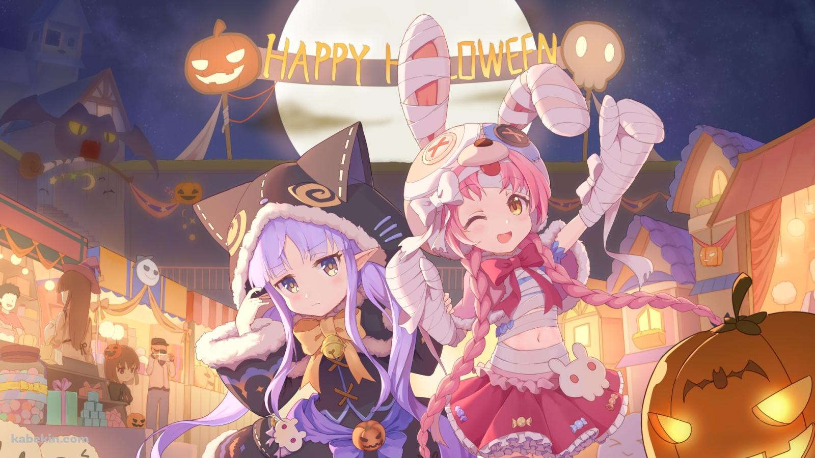 かわいいキョウカとミミ / ハロウィン / プリコネ / プリンセスコネクト！の壁紙(1600px x 900px) 高画質 PC・デスクトップ用