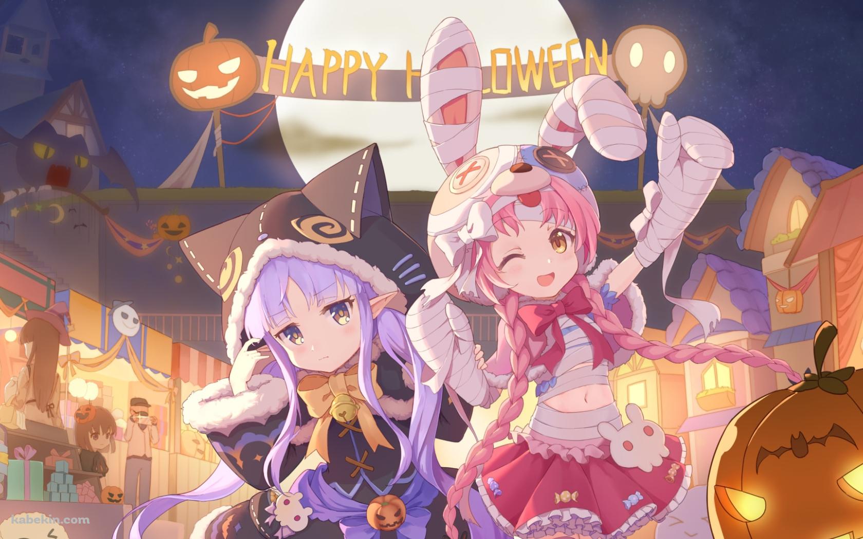 かわいいキョウカとミミ / ハロウィン / プリコネ / プリンセスコネクト！の壁紙(1680px x 1050px) 高画質 PC・デスクトップ用