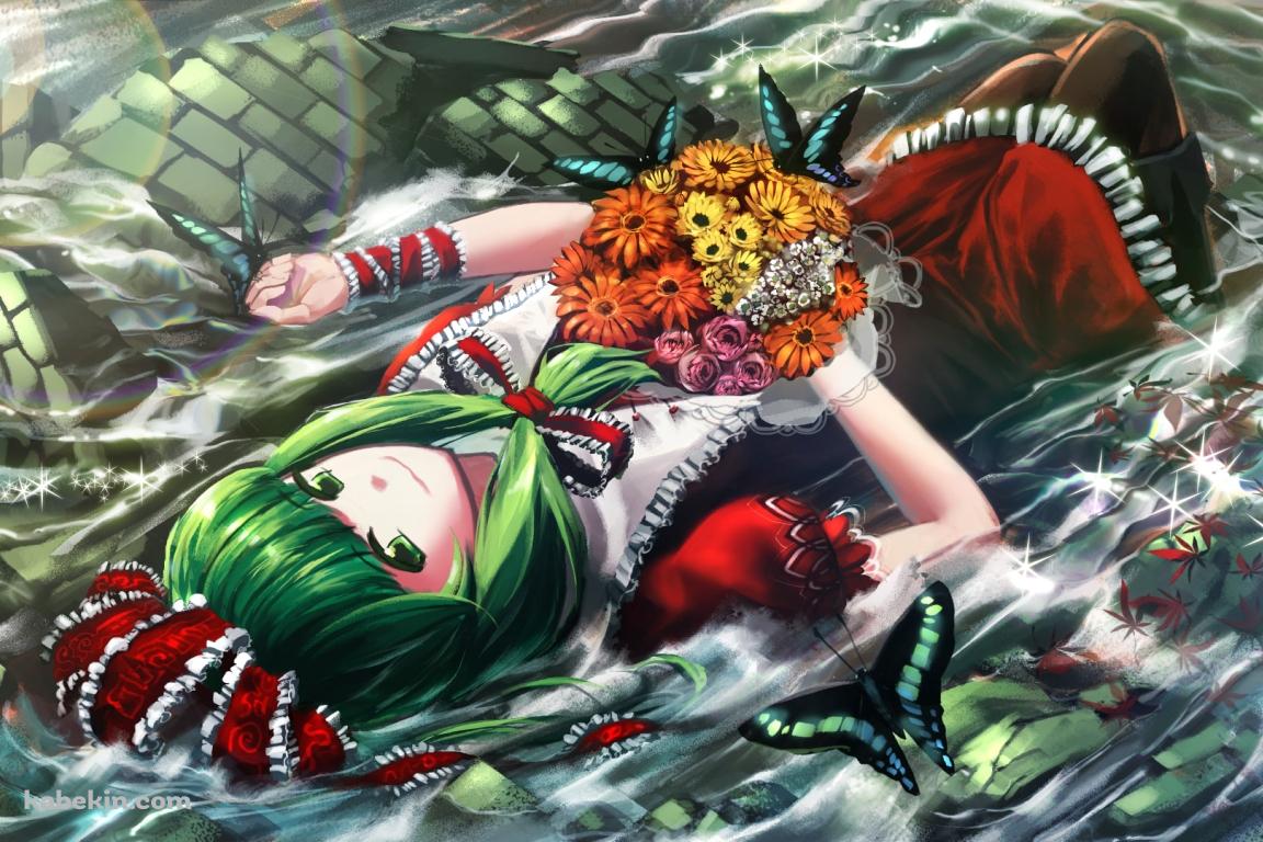 水に浸かる鍵山雛 / 東方の壁紙(1152px x 768px) 高画質 PC・デスクトップ用