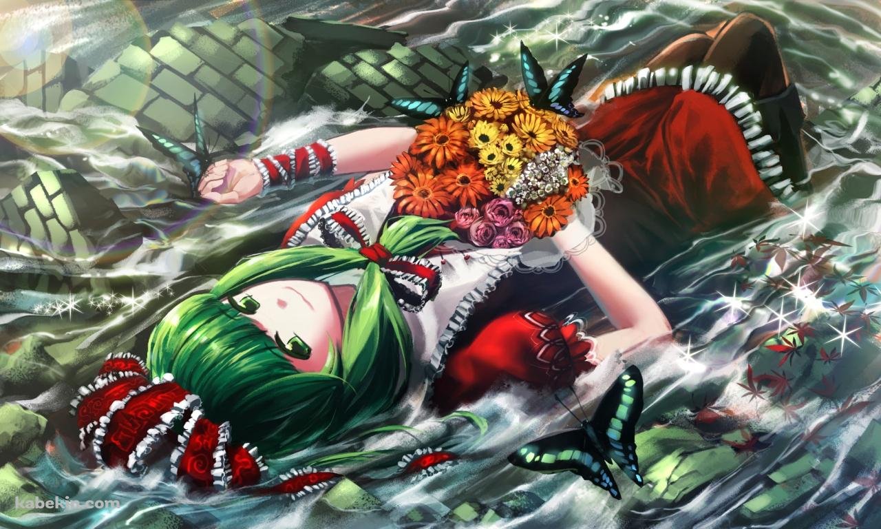 水に浸かる鍵山雛 / 東方の壁紙(1280px x 768px) 高画質 PC・デスクトップ用
