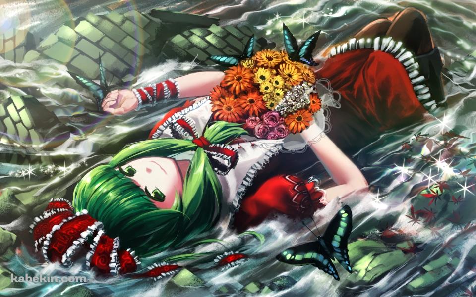 水に浸かる鍵山雛 / 東方の壁紙(960px x 600px) 高画質 PC・デスクトップ用