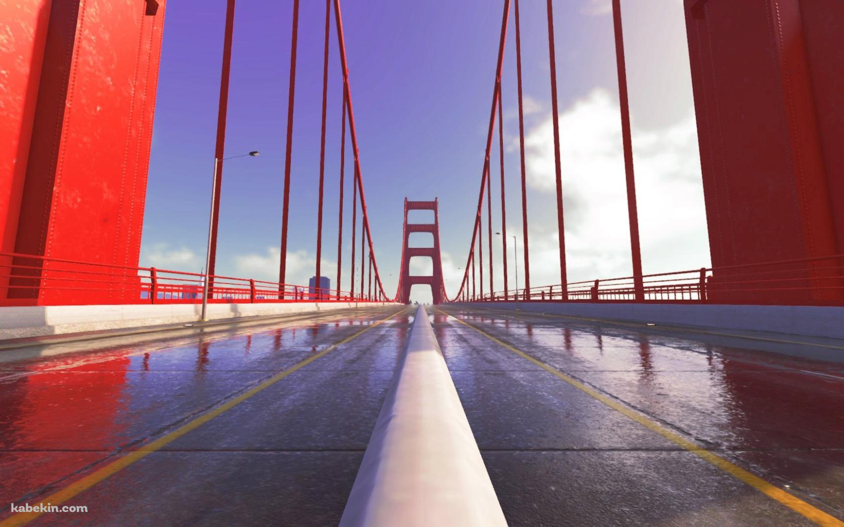 ゴールデン・ゲート・ブリッジ / 正面 / 金門橋 / アメリカ西海岸 / Golden Gate Bridgeの壁紙(1680px x 1050px) 高画質 PC・デスクトップ用