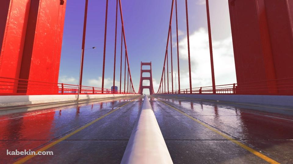 ゴールデン・ゲート・ブリッジ / 正面 / 金門橋 / アメリカ西海岸 / Golden Gate Bridgeの壁紙(960px x 540px) 高画質 PC・デスクトップ用
