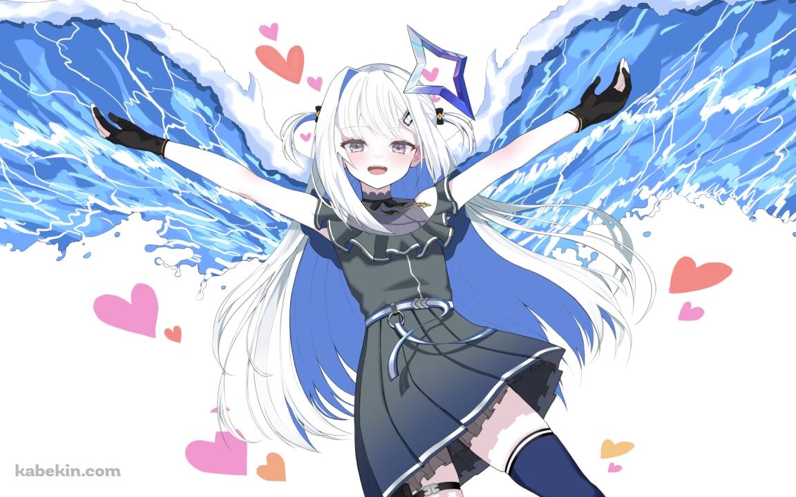 両手を挙げたかわいい天音かなた / ホロライブ / バーチャルYouTuberの壁紙(1152px x 720px) 高画質 PC・デスクトップ用