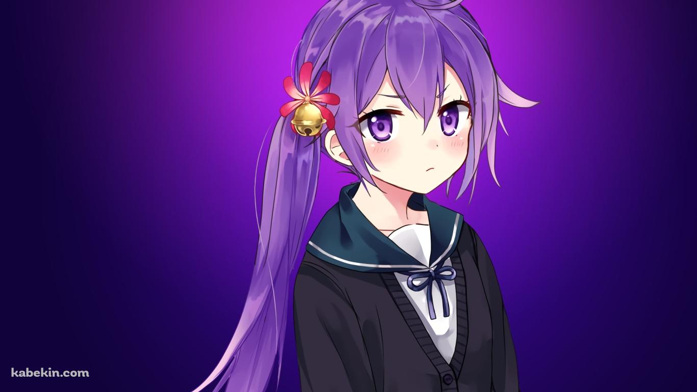 曙 / 鈴の髪飾り / 紫 / 艦隊これくしょんの壁紙(1366px x 768px) 高画質 PC・デスクトップ用