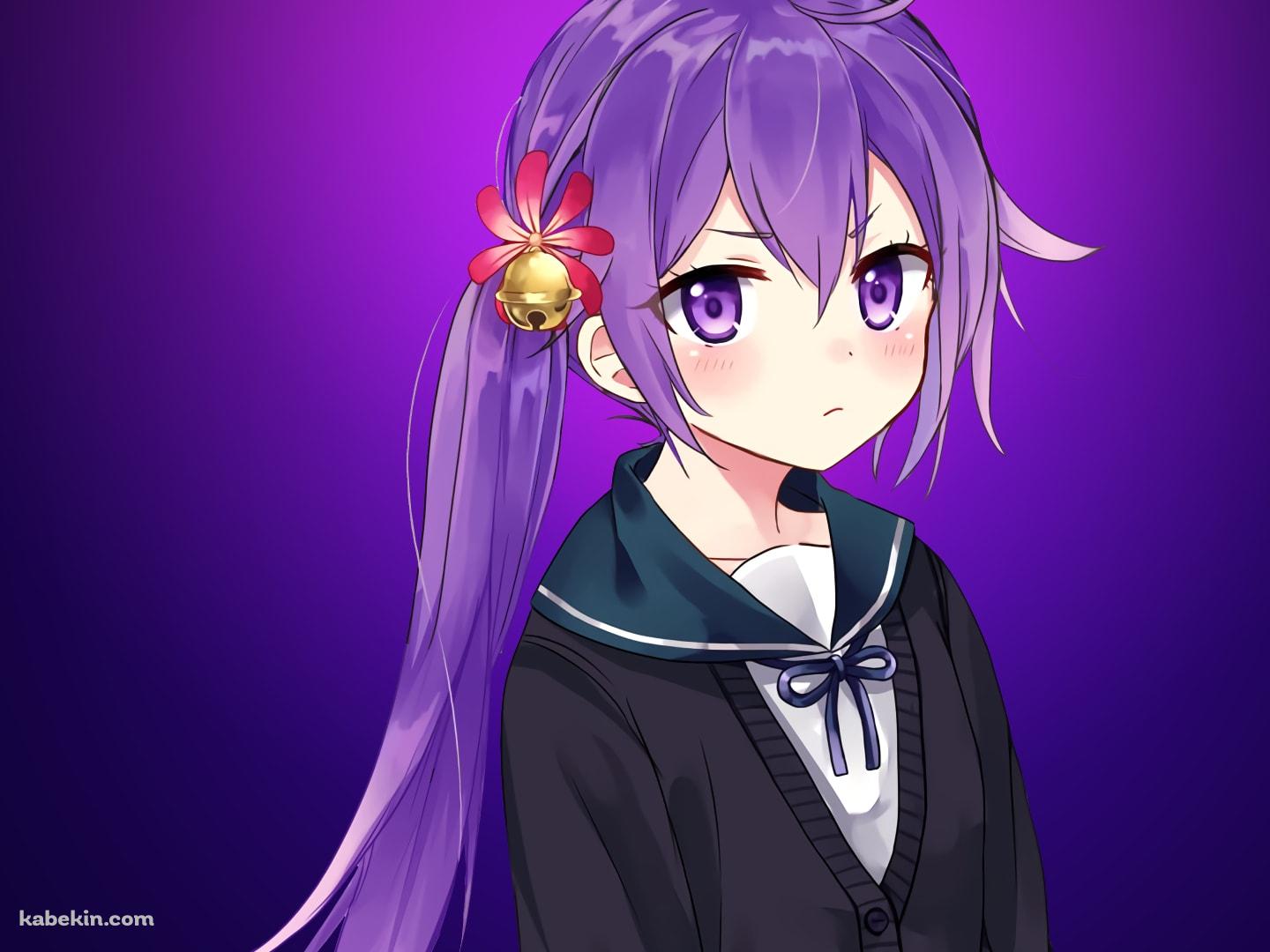 曙 / 鈴の髪飾り / 紫 / 艦隊これくしょんの壁紙(1440px x 1080px) 高画質 PC・デスクトップ用