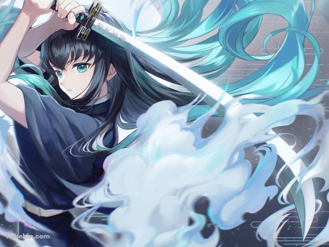 大剣を振りかざす時透無一郎 / 上段の構え / 鬼滅の刃の壁紙(1152px x 864px) 高画質 PC・デスクトップ用