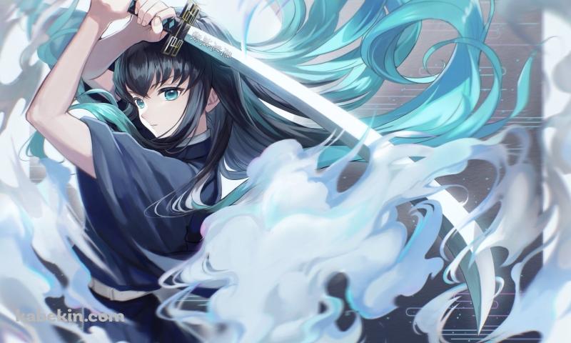 大剣を振りかざす時透無一郎 / 上段の構え / 鬼滅の刃の壁紙(800px x 480px) 高画質 PC・デスクトップ用