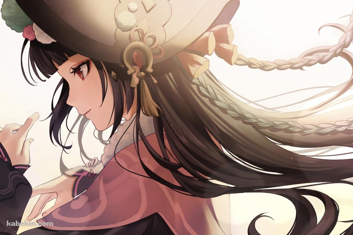 光射すかわいい雲菫の横顔 / 原神 / イラスト / ファンアートの壁紙(1152px x 768px) 高画質 PC・デスクトップ用