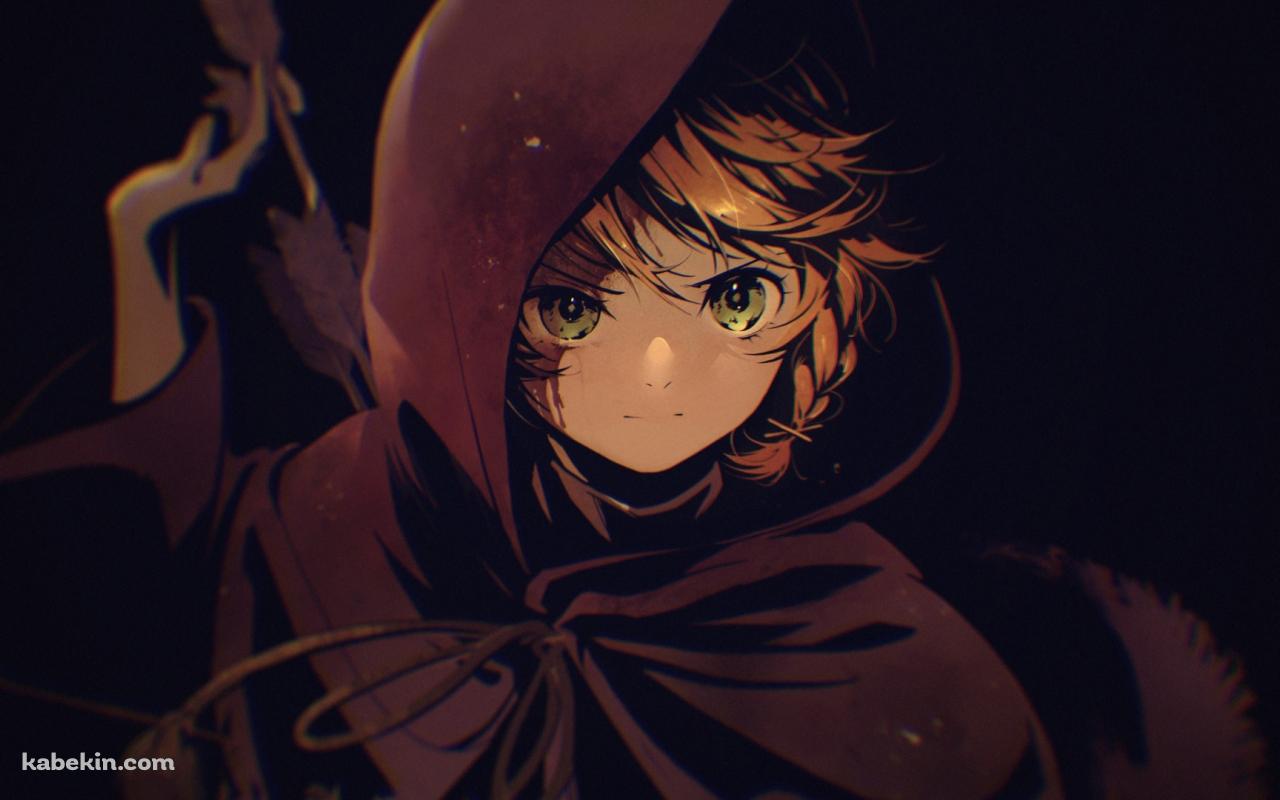 茶色いフードを被ったエマ / 約束のネバーランドの壁紙(1280px x 800px) 高画質 PC・デスクトップ用