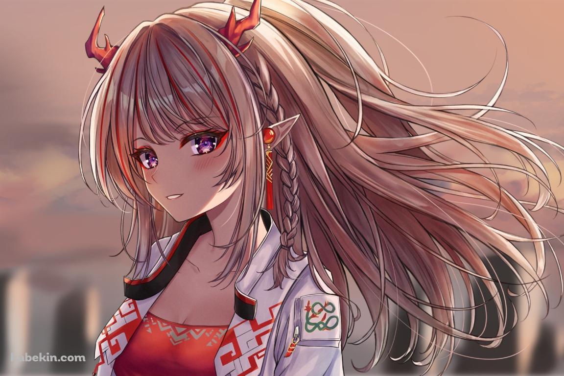 こちらを見るニェン / 笑顔 / 可愛い / アークナイツの壁紙(1152px x 768px) 高画質 PC・デスクトップ用