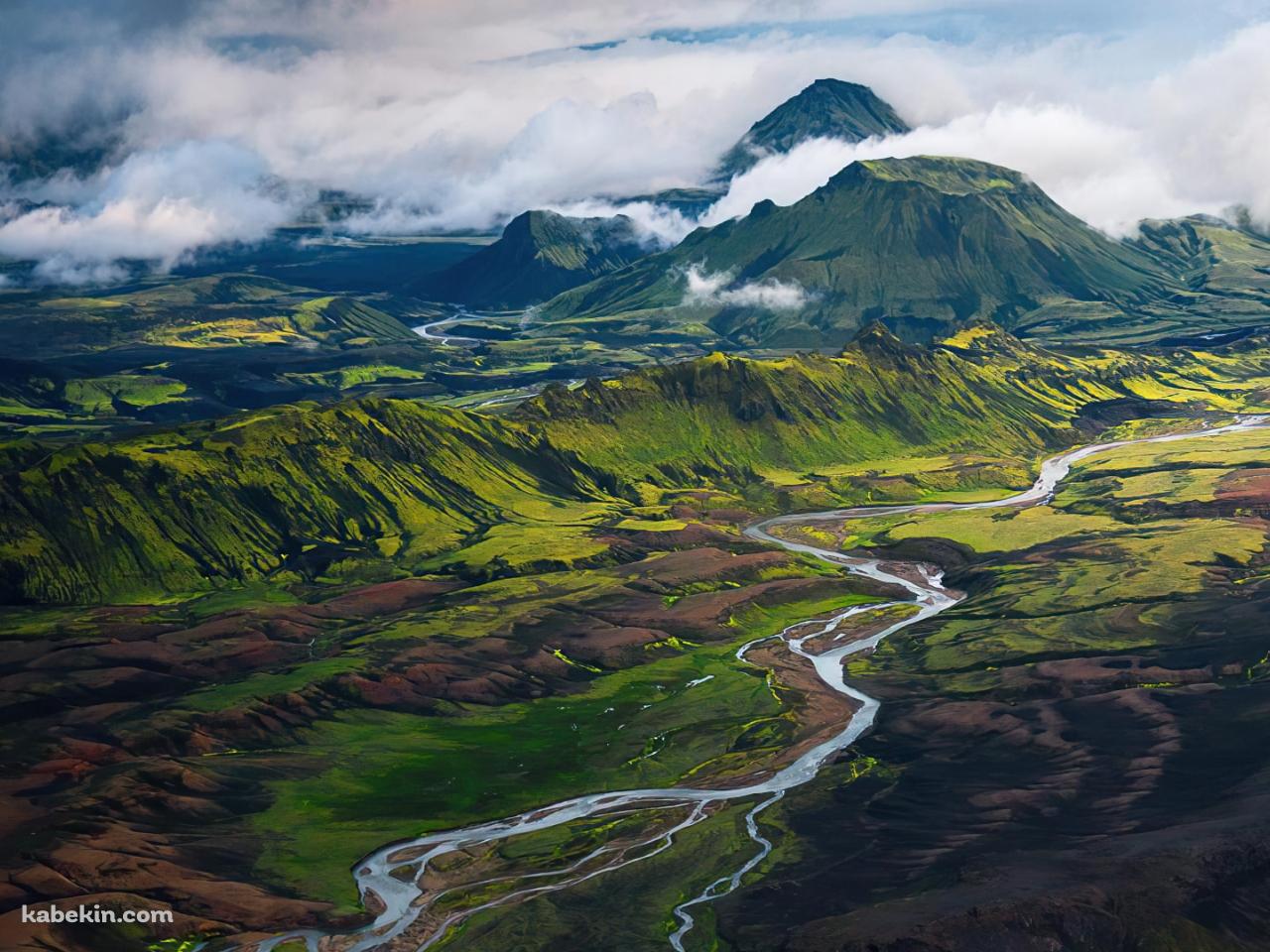 アイスランドの壮大な高地 / ラキ火山の壁紙(1280px x 960px) 高画質 PC・デスクトップ用