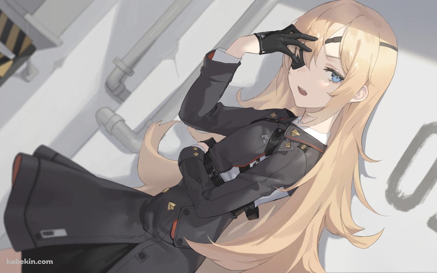 眼帯に手をあてるギロチン / 勝利の女神:nikkeの壁紙(1440px x 900px) 高画質 PC・デスクトップ用