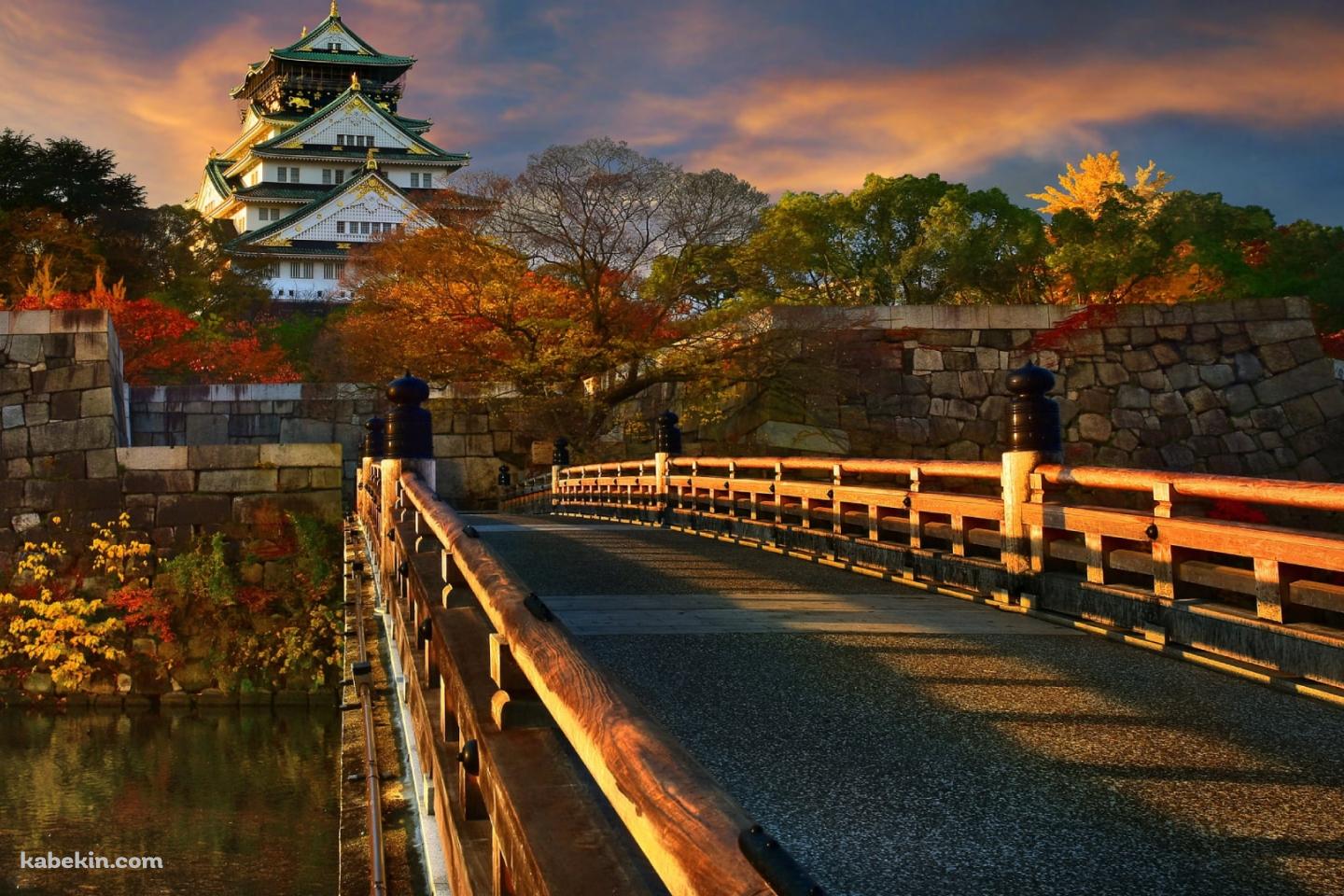 秋の大阪城 / 天守閣 / 大阪堺筋本町 / 豊臣秀吉 / 築城年 1583年 / 重要文化財 / 日本の壁紙(1440px x 960px) 高画質 PC・デスクトップ用