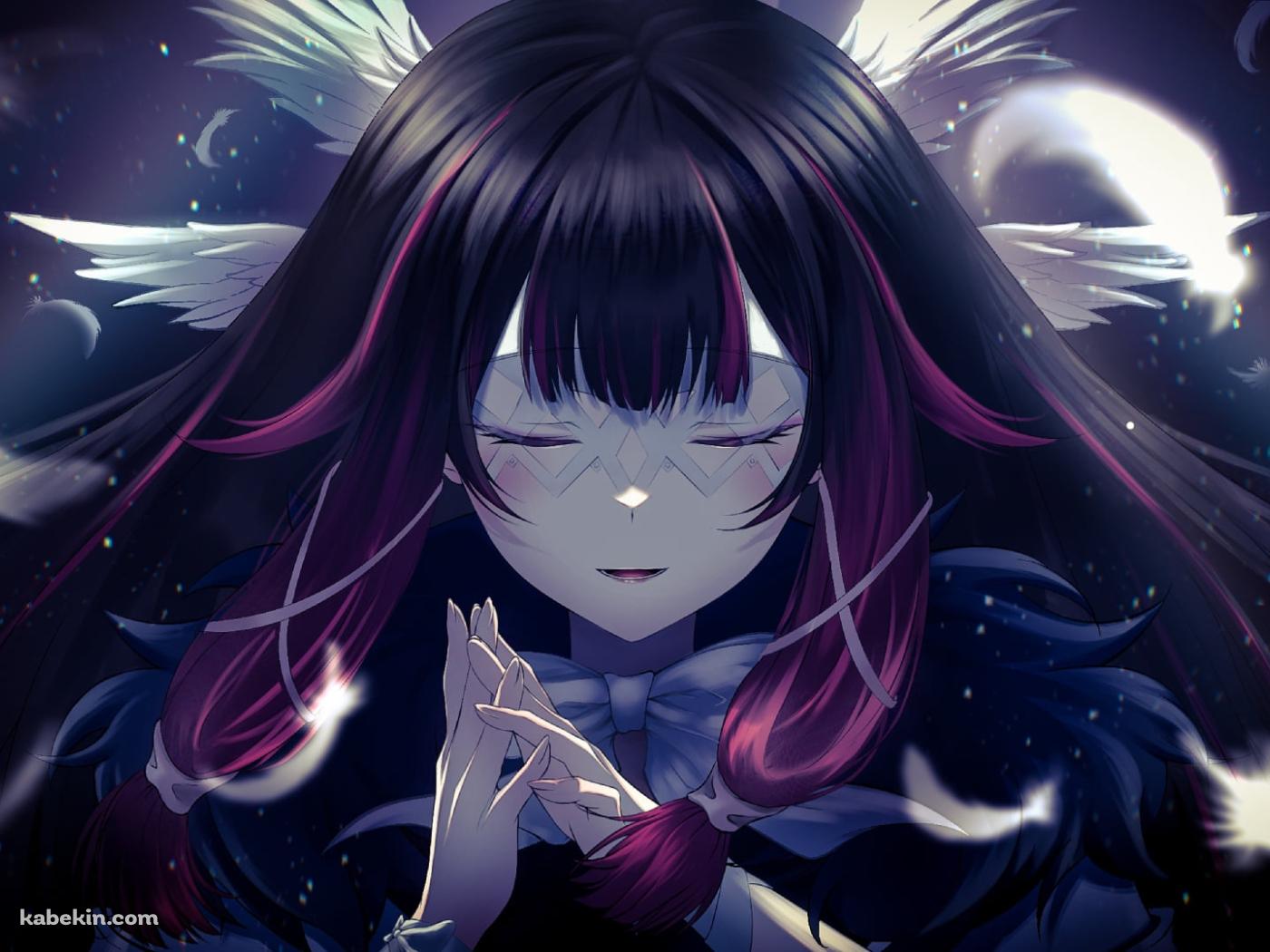 手を合わせて目をつぶるコロンビーナ / 原神の壁紙(1400px x 1050px) 高画質 PC・デスクトップ用