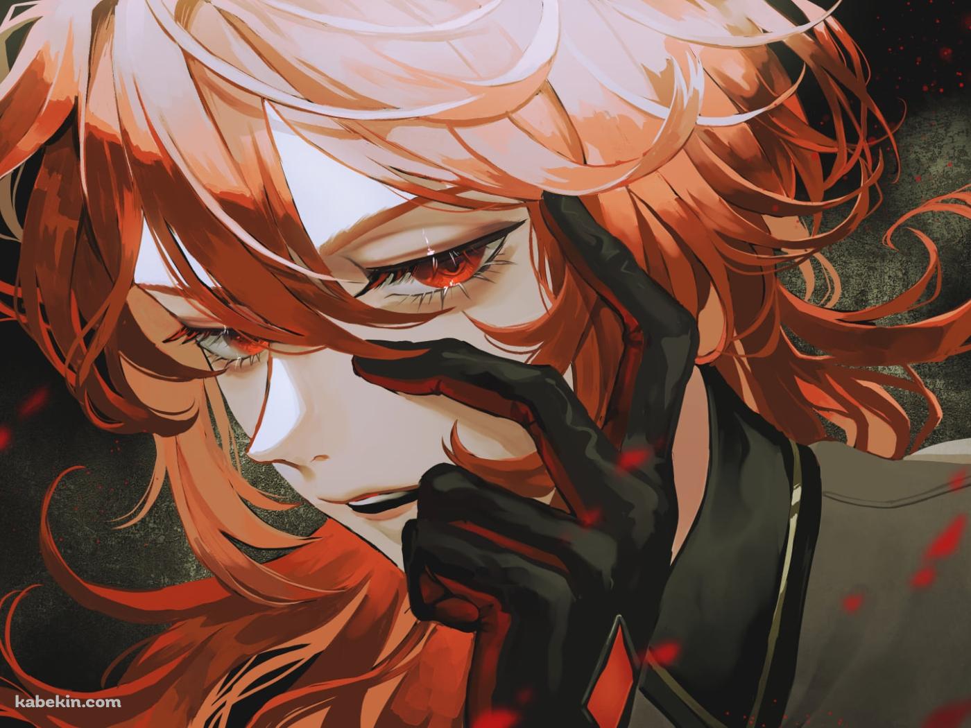 目元に手をあてるかっこいいディルック・ラグヴィンド / 原神の壁紙(1400px x 1050px) 高画質 PC・デスクトップ用