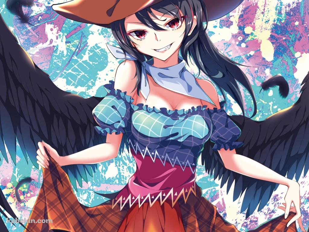 スカートの両端を持つ驪駒早鬼 (くろこまさき) / 東方の壁紙(1024px x 768px) 高画質 PC・デスクトップ用