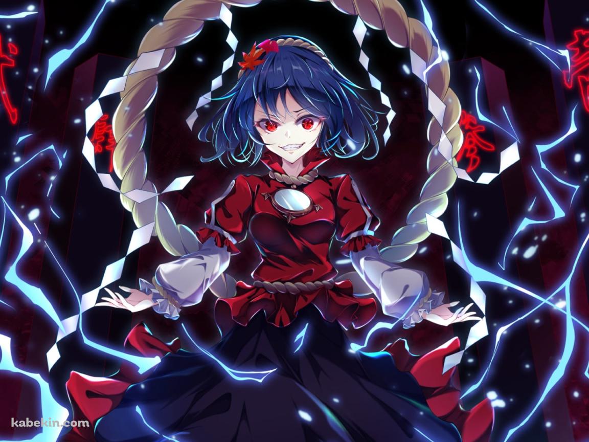 電撃を放つ八坂神奈子 / 東方の壁紙(1152px x 864px) 高画質 PC・デスクトップ用