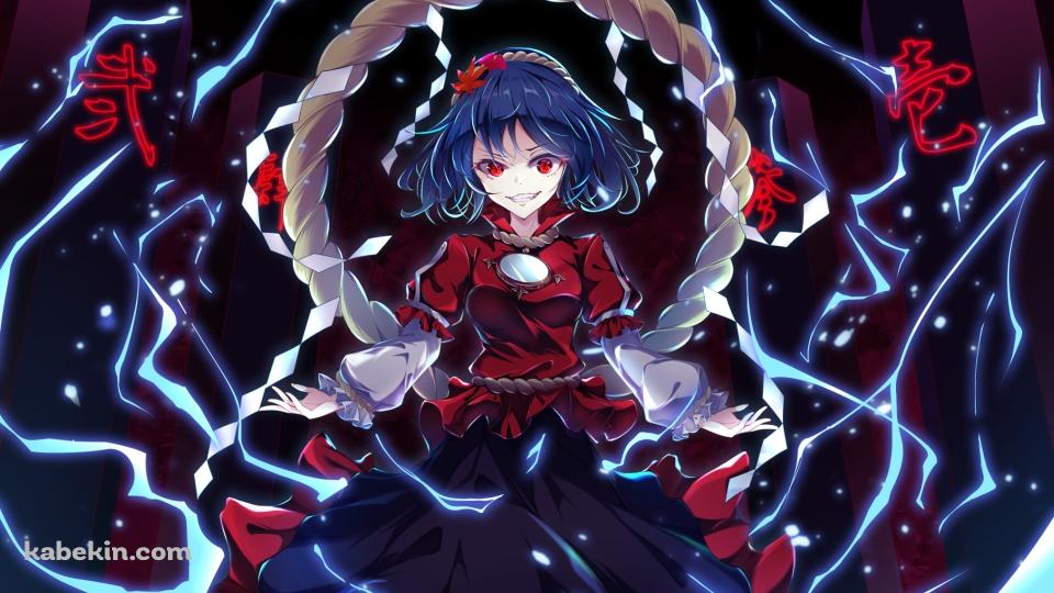 電撃を放つ八坂神奈子 / 東方の壁紙(960px x 540px) 高画質 PC・デスクトップ用