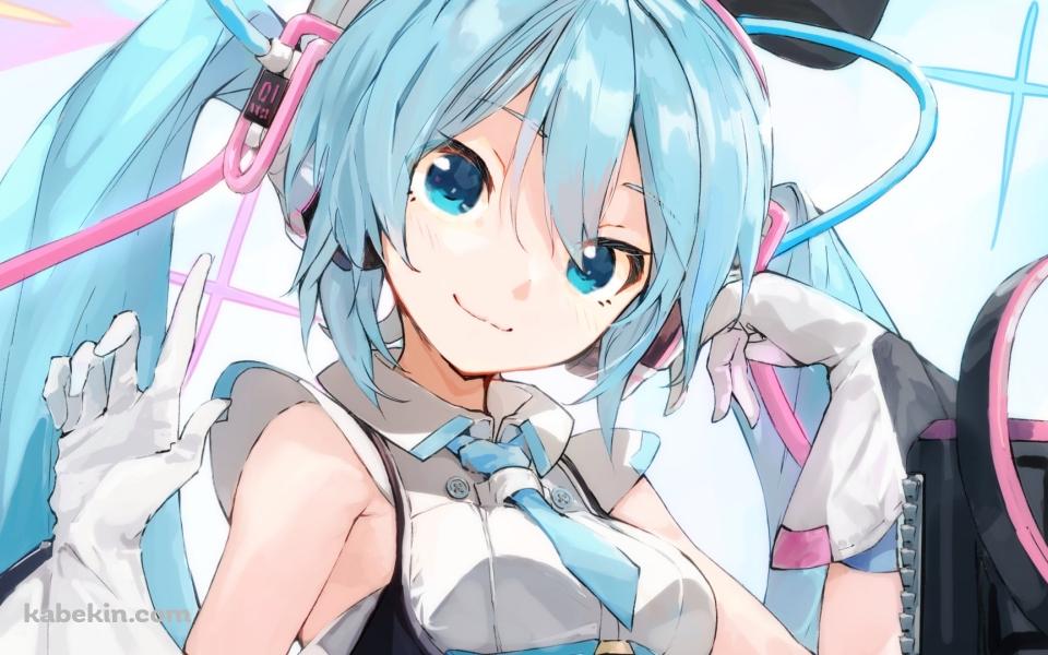 パステル調の可愛い歌を唄う初音ミク / ボカロ / ボーカロイドの壁紙(960px x 600px) 高画質 PC・デスクトップ用