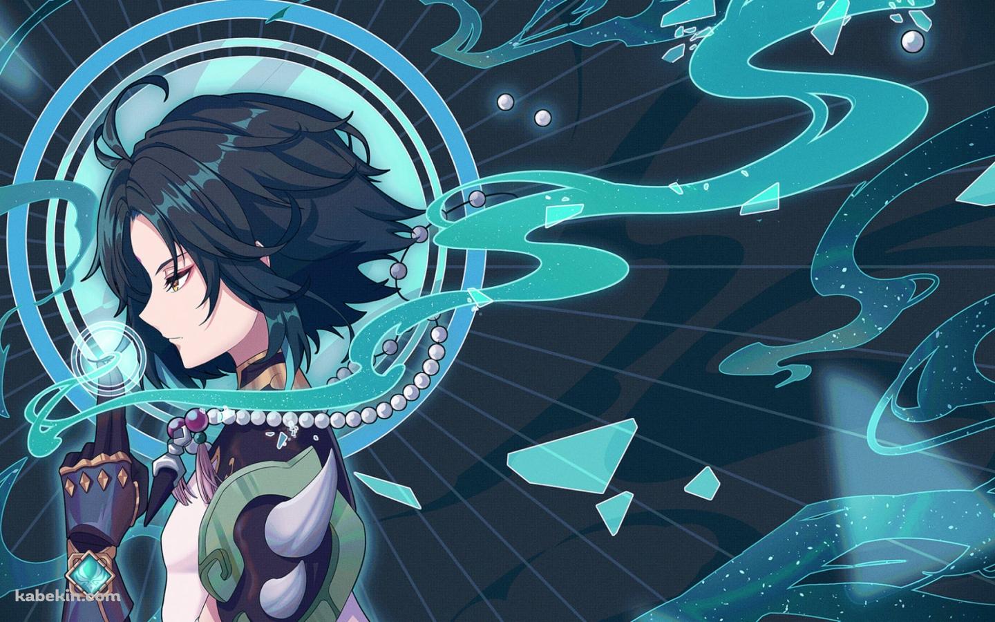 魔法を詠唱する魈 / 横顔 / 原神の壁紙(1440px x 900px) 高画質 PC・デスクトップ用