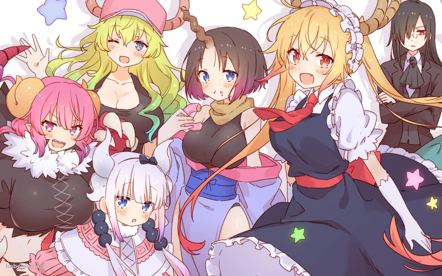 トール / カンナカムイ / ルコア / イルル / エルマ / ファフニール / 小林さんちのメイドラゴンの壁紙(1680px x 1050px) 高画質 PC・デスクトップ用