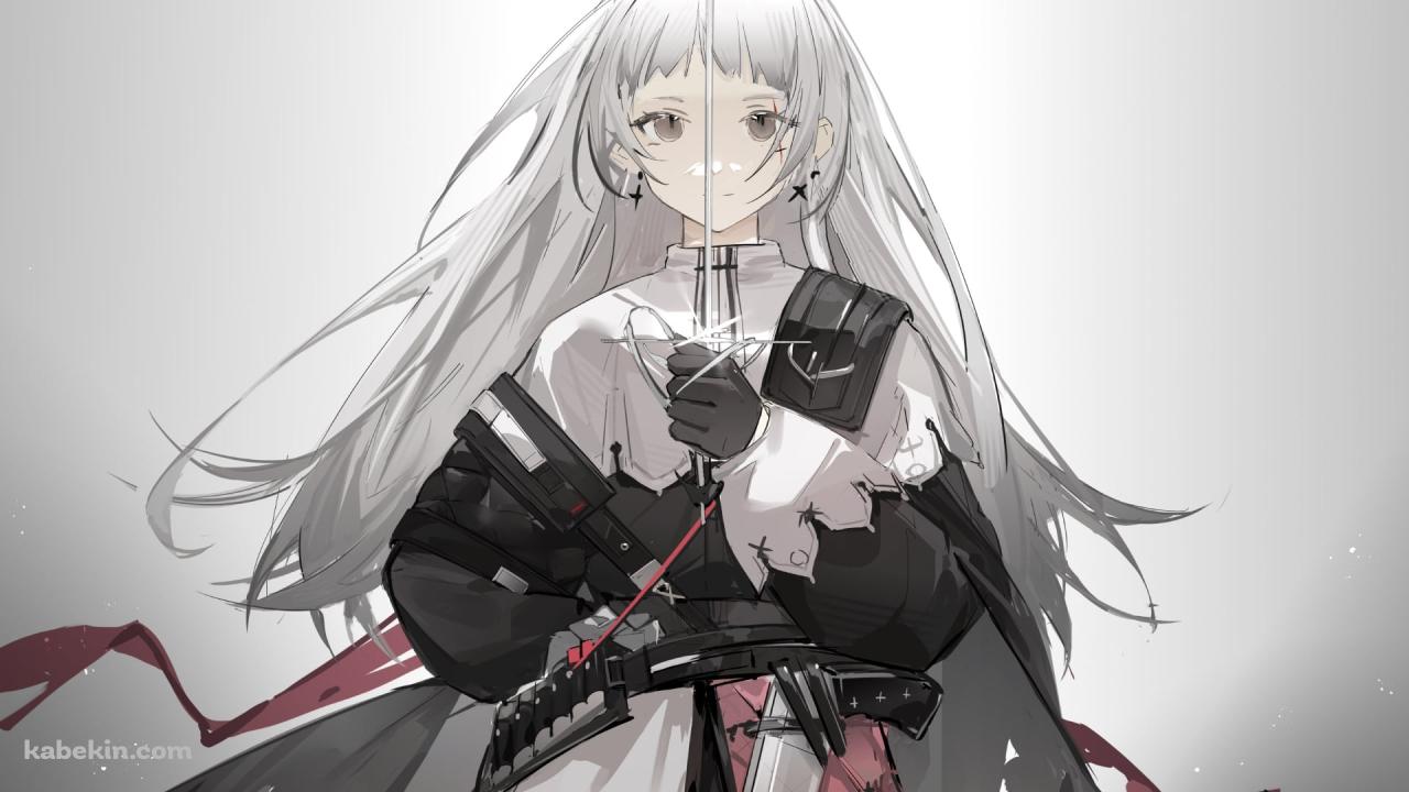 剣をかまえるアイリーニ / 正面 / かっこいい / アークナイツの壁紙(1280px x 720px) 高画質 PC・デスクトップ用