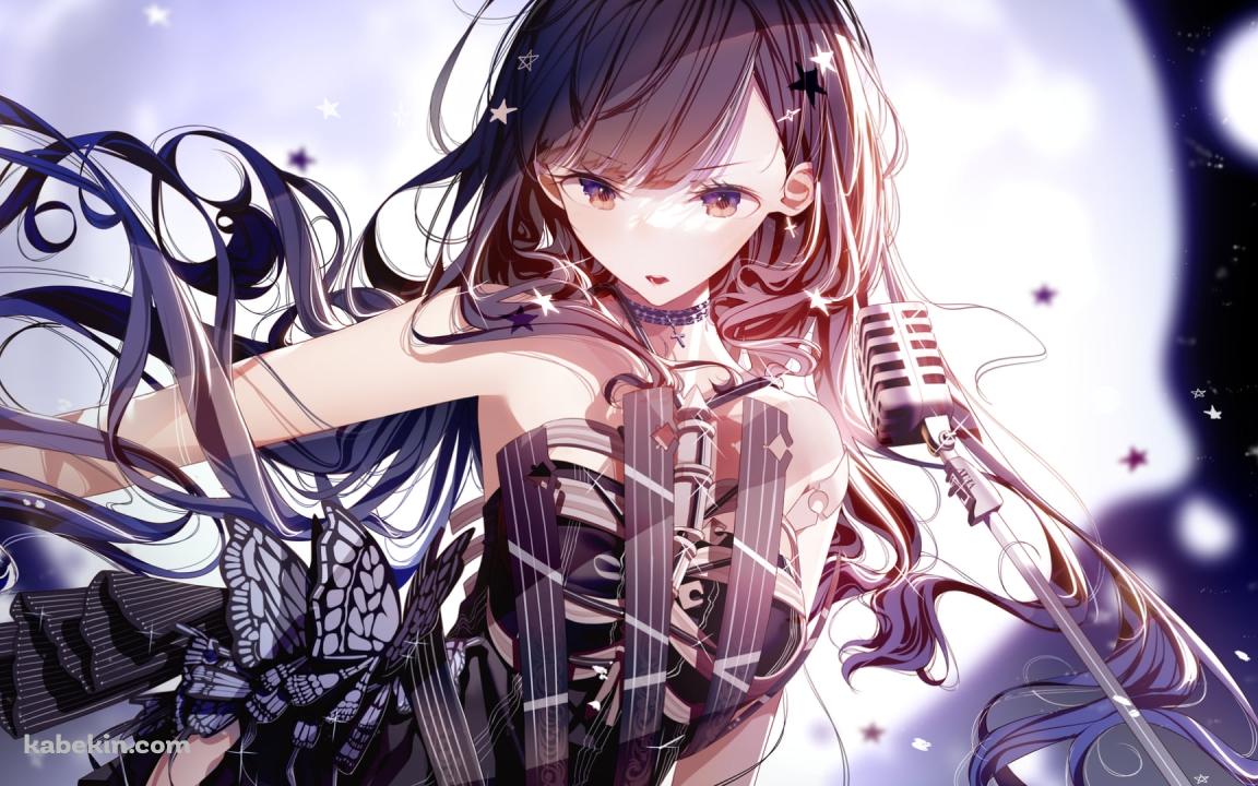 アゲハ蝶をモチーフにしたドレスを着た綺麗な白石杏 / プロセカ / プロジェクトセカイの壁紙(1152px x 720px) 高画質 PC・デスクトップ用