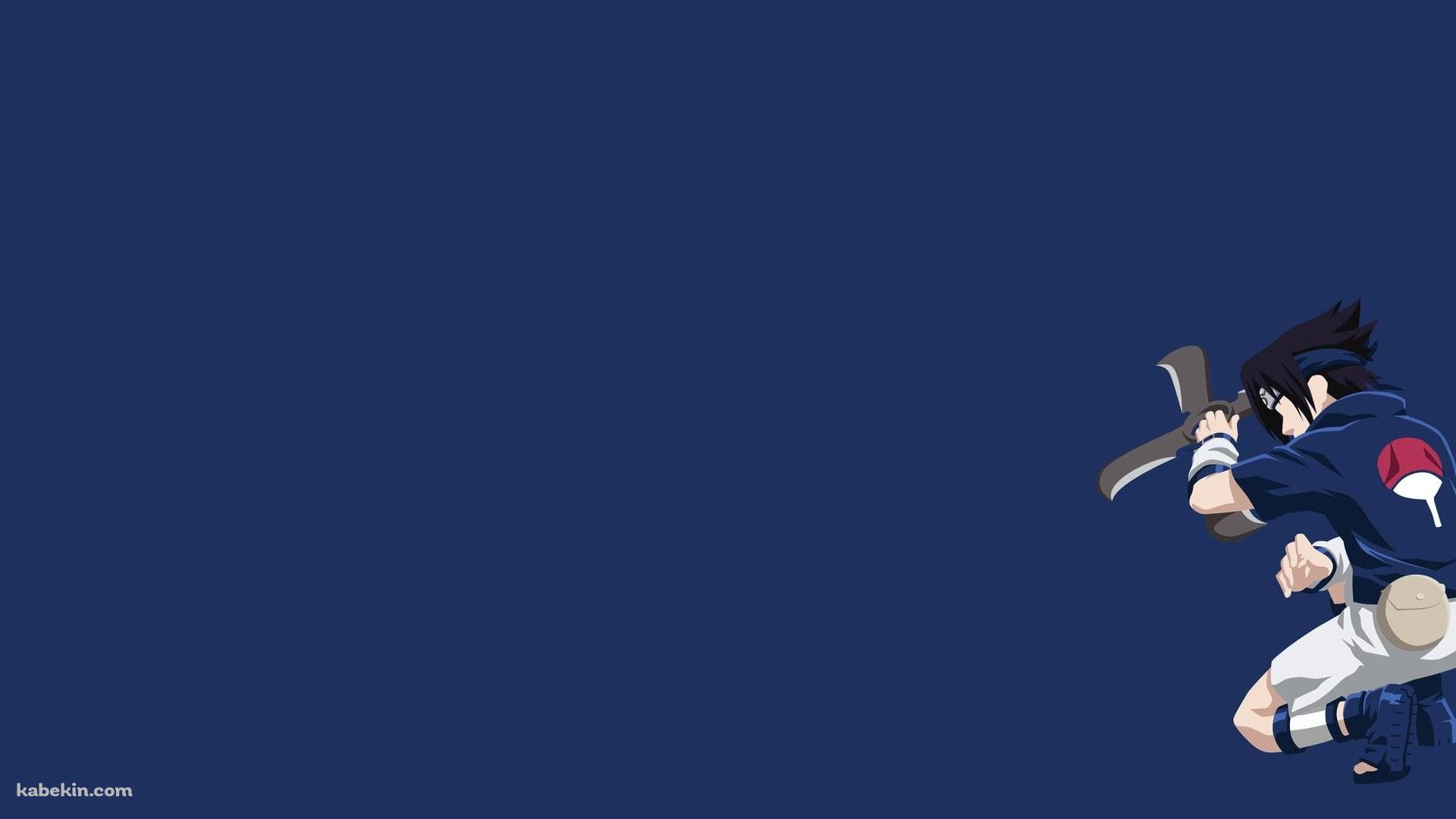 うちはサスケ / ベクター / NARUTO / 青の壁紙(1920px x 1080px) 高画質 PC・デスクトップ用