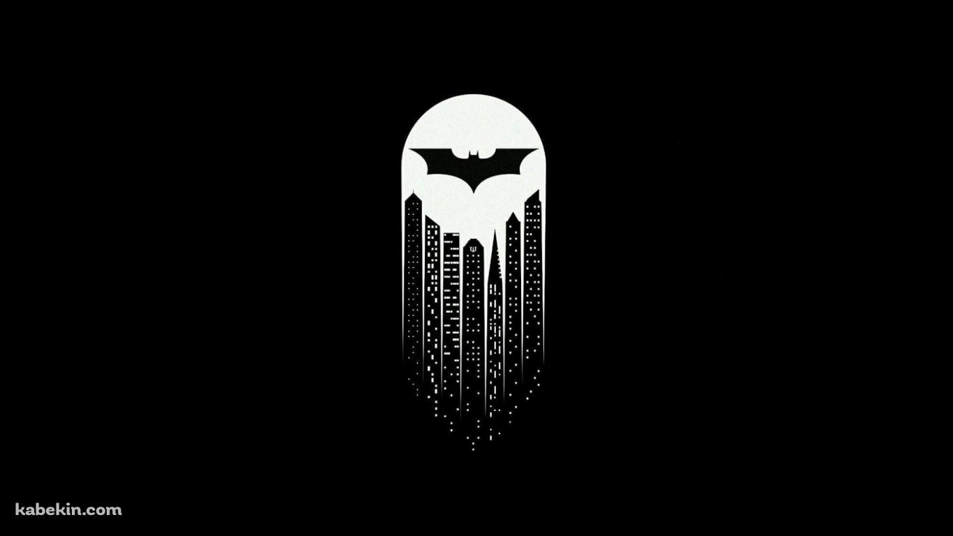 バットマン / ミニマル / ロゴ / ゴッサムシティの壁紙(1366px x 768px) 高画質 PC・デスクトップ用