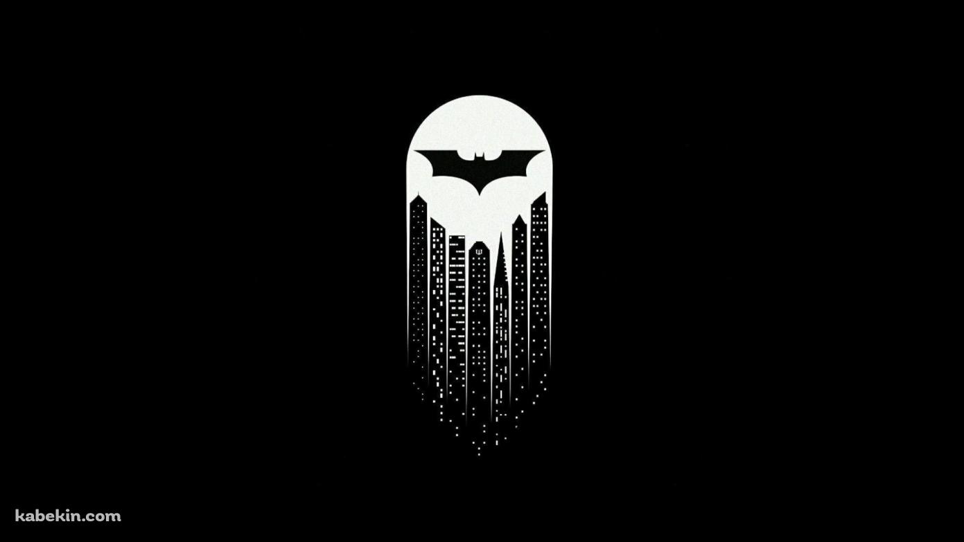 バットマン / ミニマル / ロゴ / ゴッサムシティの壁紙(1391px x 783px) 高画質 PC・デスクトップ用