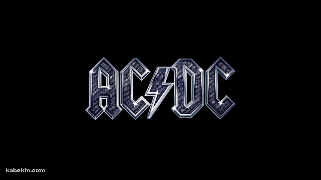AC/DC（エーシー・ディーシー） / 銀色のロゴの壁紙(1242px x 698px) 高画質 PC・デスクトップ用