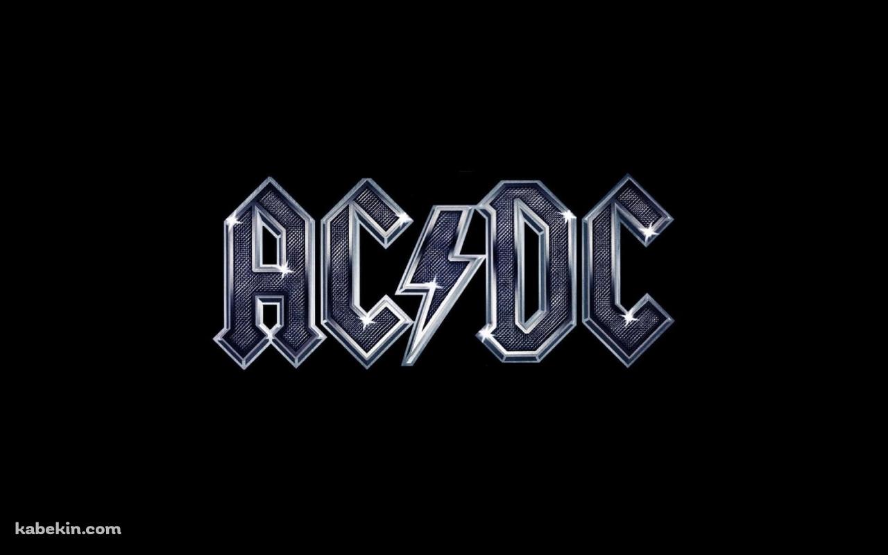 AC/DC（エーシー・ディーシー） / 銀色のロゴの壁紙(1280px x 800px) 高画質 PC・デスクトップ用
