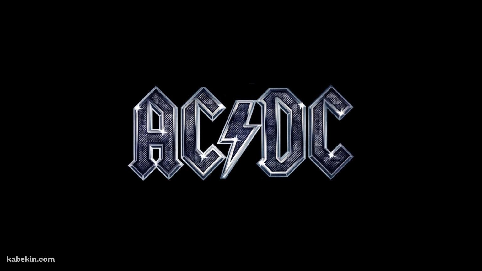 AC/DC（エーシー・ディーシー） / 銀色のロゴの壁紙(1536px x 864px) 高画質 PC・デスクトップ用
