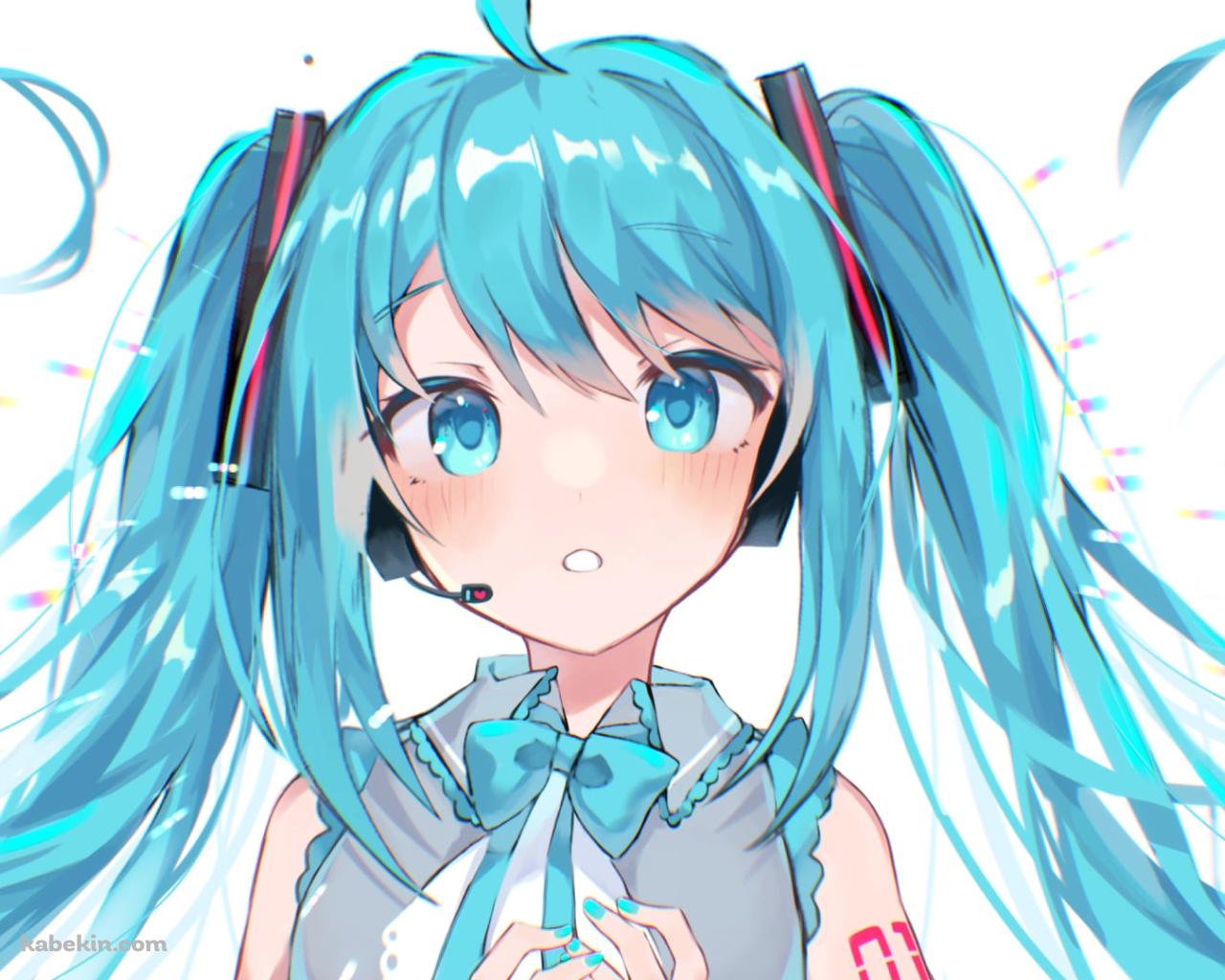 目がクリクリな可愛い初音ミク / 01 / ボカロ / ボーカロイドの壁紙(1280px x 1024px) 高画質 PC・デスクトップ用