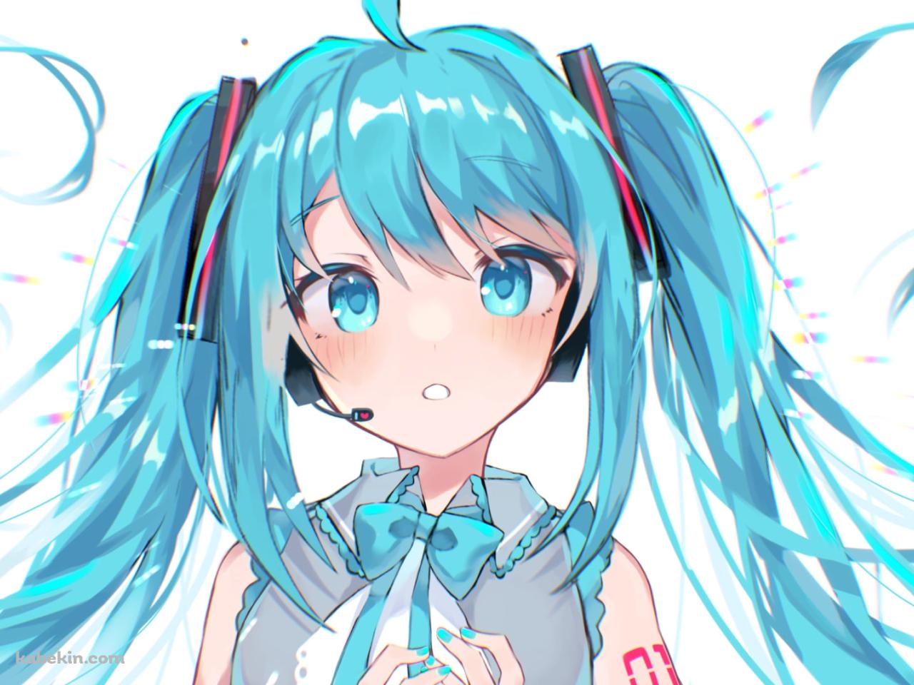 目がクリクリな可愛い初音ミク / 01 / ボカロ / ボーカロイドの壁紙(1280px x 960px) 高画質 PC・デスクトップ用