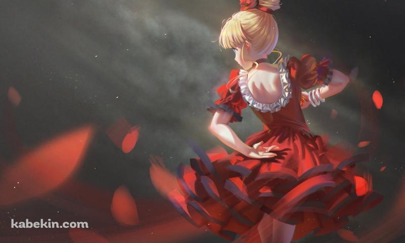 赤いドレスを着たナージャ・アップルフィールド / 明日のナージャの壁紙(800px x 480px) 高画質 PC・デスクトップ用