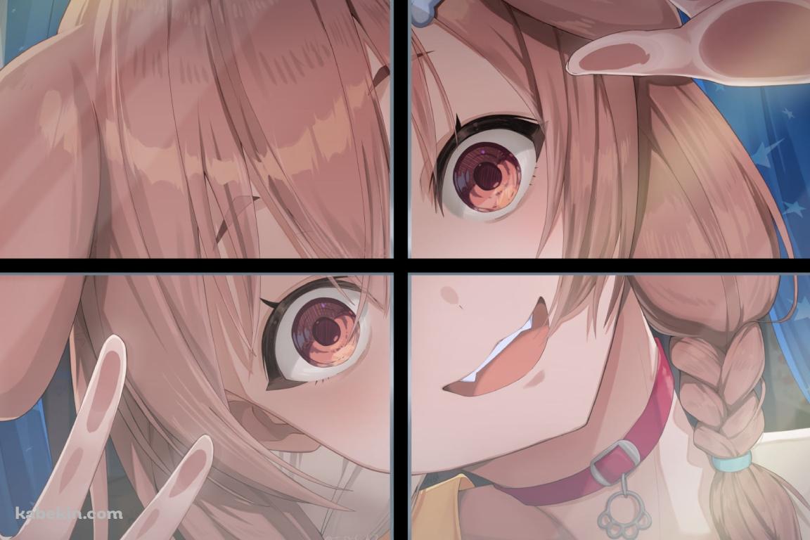 窓にへばりつく戌神ころね / ホロライブ / バーチャルYouTuber / Vtuberの壁紙(1152px x 768px) 高画質 PC・デスクトップ用