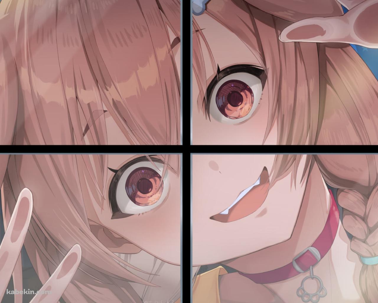 窓にへばりつく戌神ころね / ホロライブ / バーチャルYouTuber / Vtuberの壁紙(1280px x 1024px) 高画質 PC・デスクトップ用