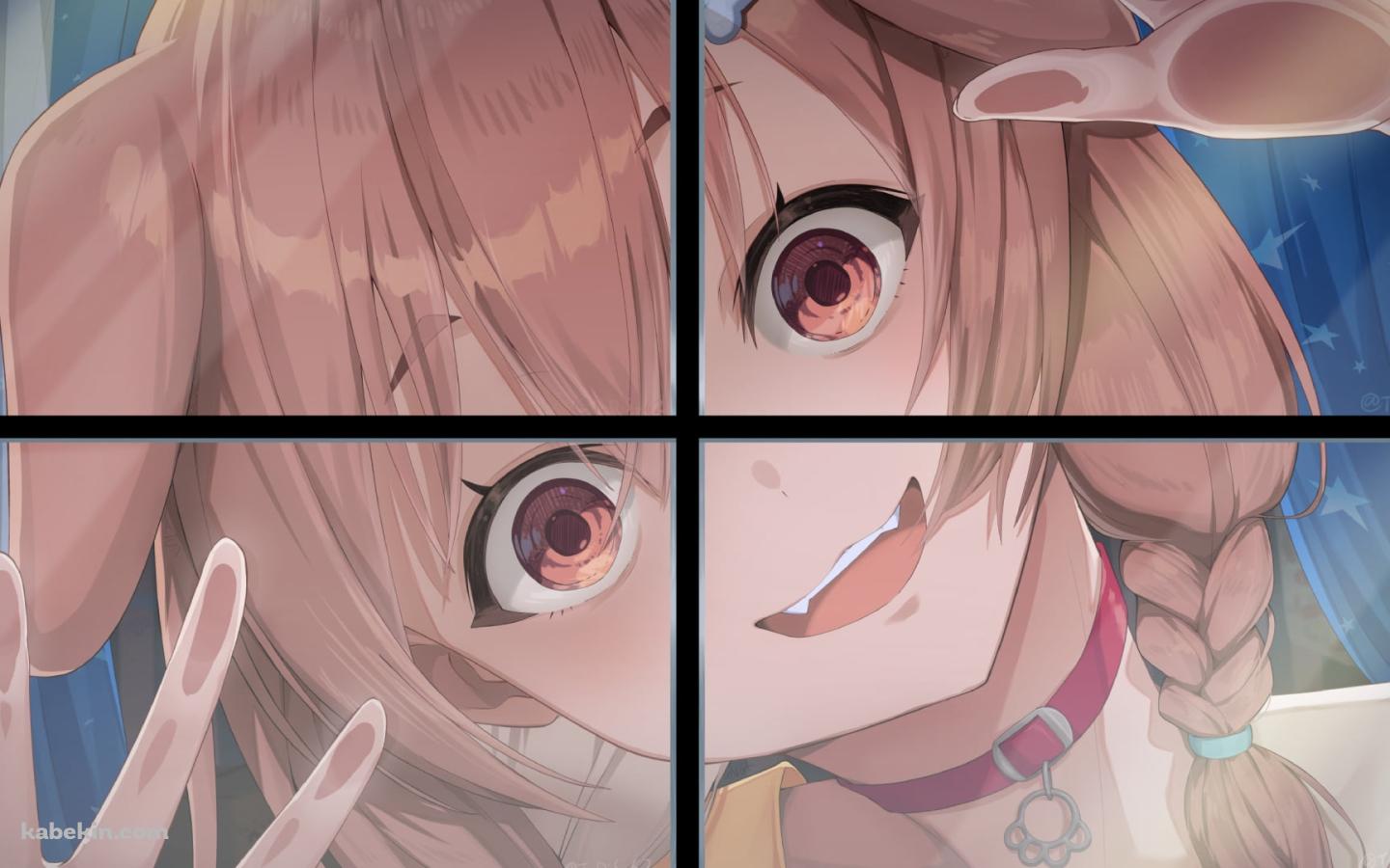窓にへばりつく戌神ころね / ホロライブ / バーチャルYouTuber / Vtuberの壁紙(1440px x 900px) 高画質 PC・デスクトップ用