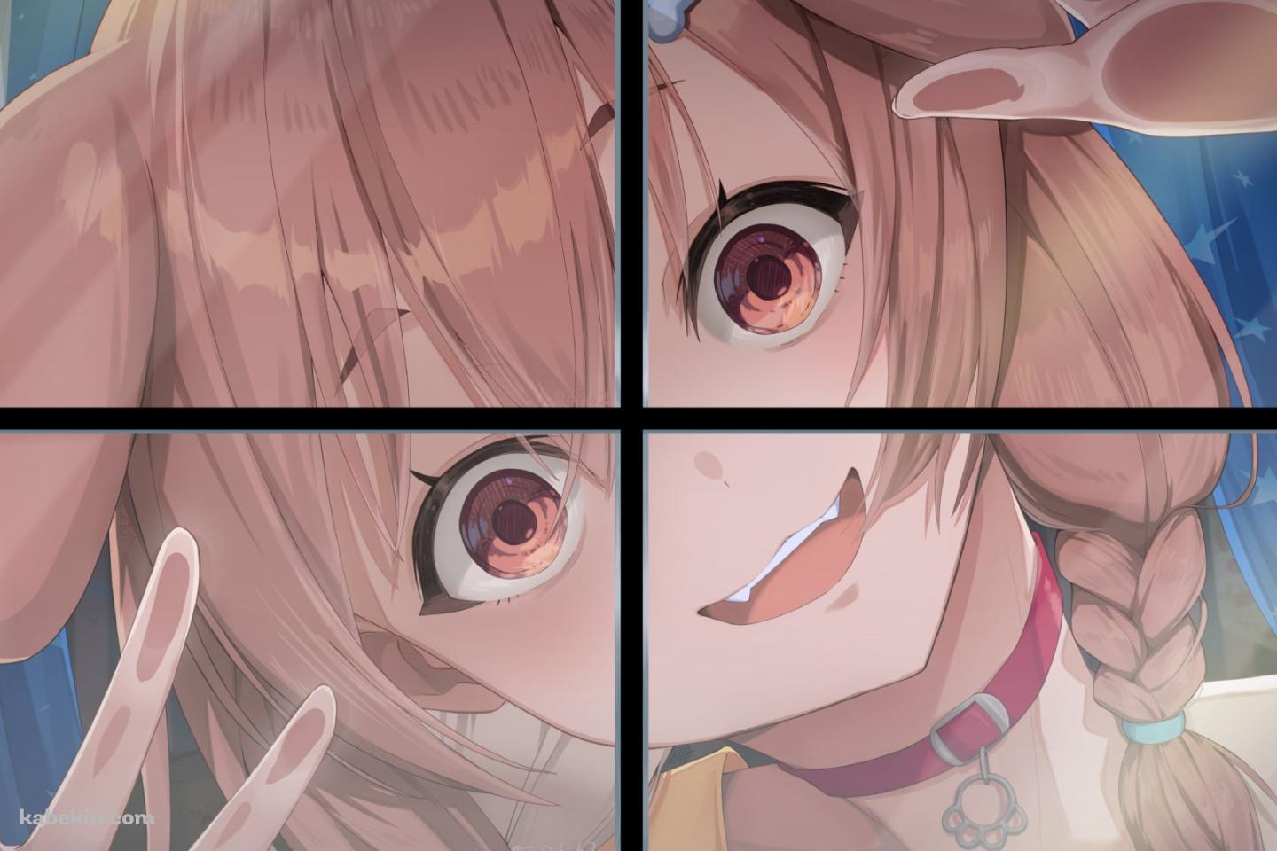 窓にへばりつく戌神ころね / ホロライブ / バーチャルYouTuber / Vtuberの壁紙(1440px x 960px) 高画質 PC・デスクトップ用