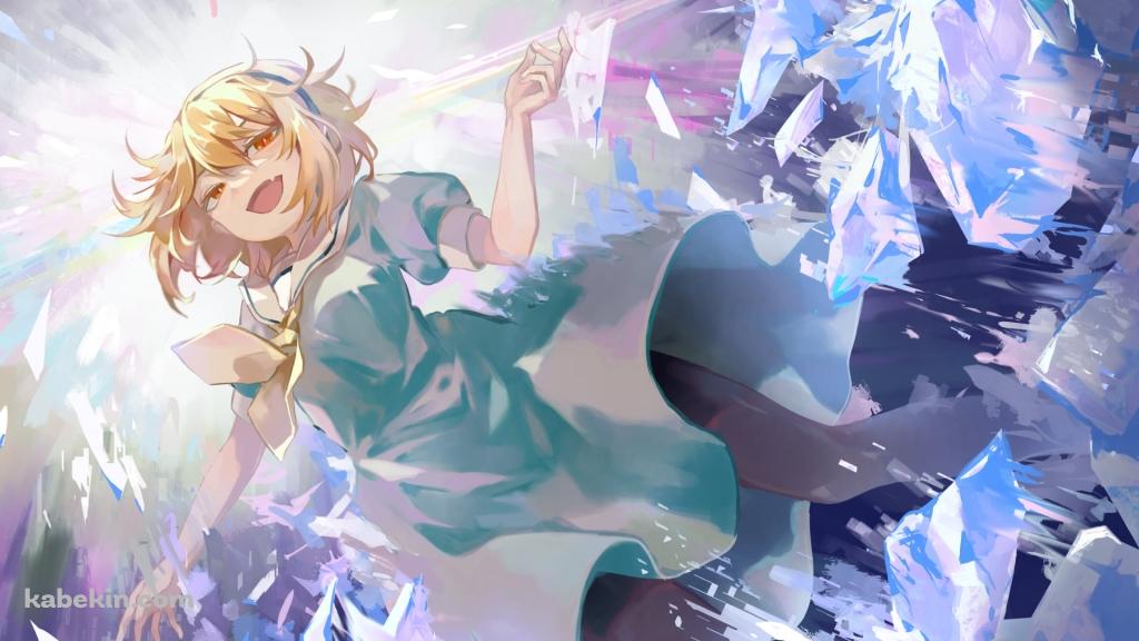 下から見上げた北条沙都子（ほうじょう さとこ） / ひぐらしのなく頃にの壁紙(1024px x 576px) 高画質 PC・デスクトップ用