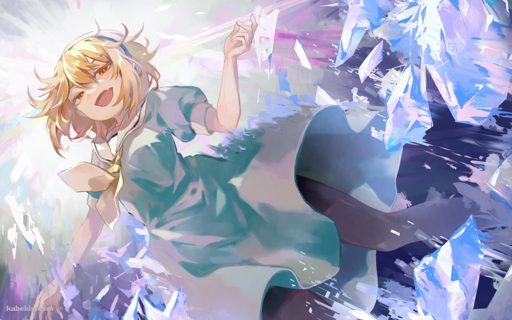 下から見上げた北条沙都子（ほうじょう さとこ） / ひぐらしのなく頃にの壁紙(1680px x 1050px) 高画質 PC・デスクトップ用