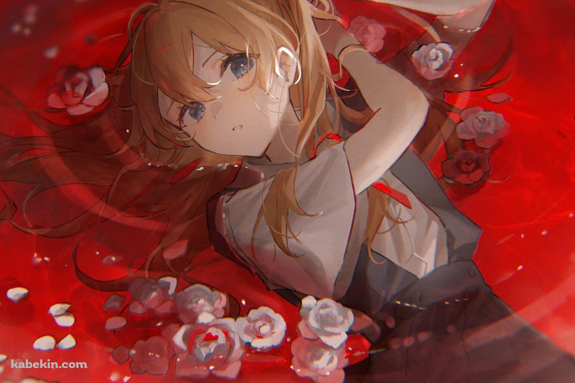 赤い水に浸かる惣流・アスカ・ラングレー / 新世紀エヴァンゲリオンの壁紙(1152px x 768px) 高画質 PC・デスクトップ用