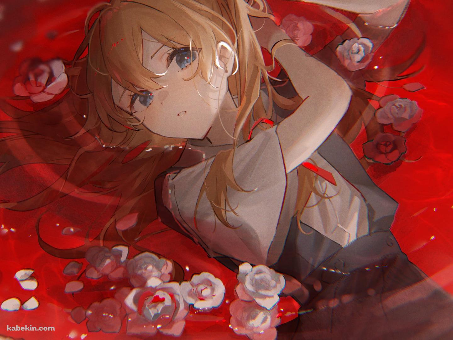 赤い水に浸かる惣流・アスカ・ラングレー / 新世紀エヴァンゲリオンの壁紙(1440px x 1080px) 高画質 PC・デスクトップ用