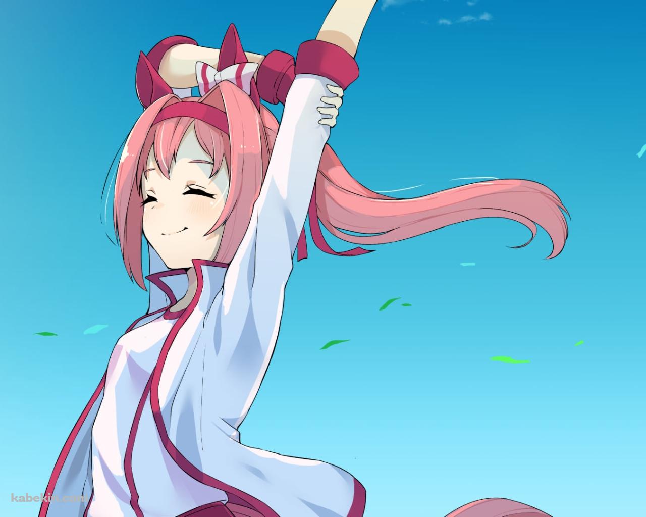 晴天の下、伸びをするハルウララ / ウマ娘プリティーダービーの壁紙(1280px x 1024px) 高画質 PC・デスクトップ用